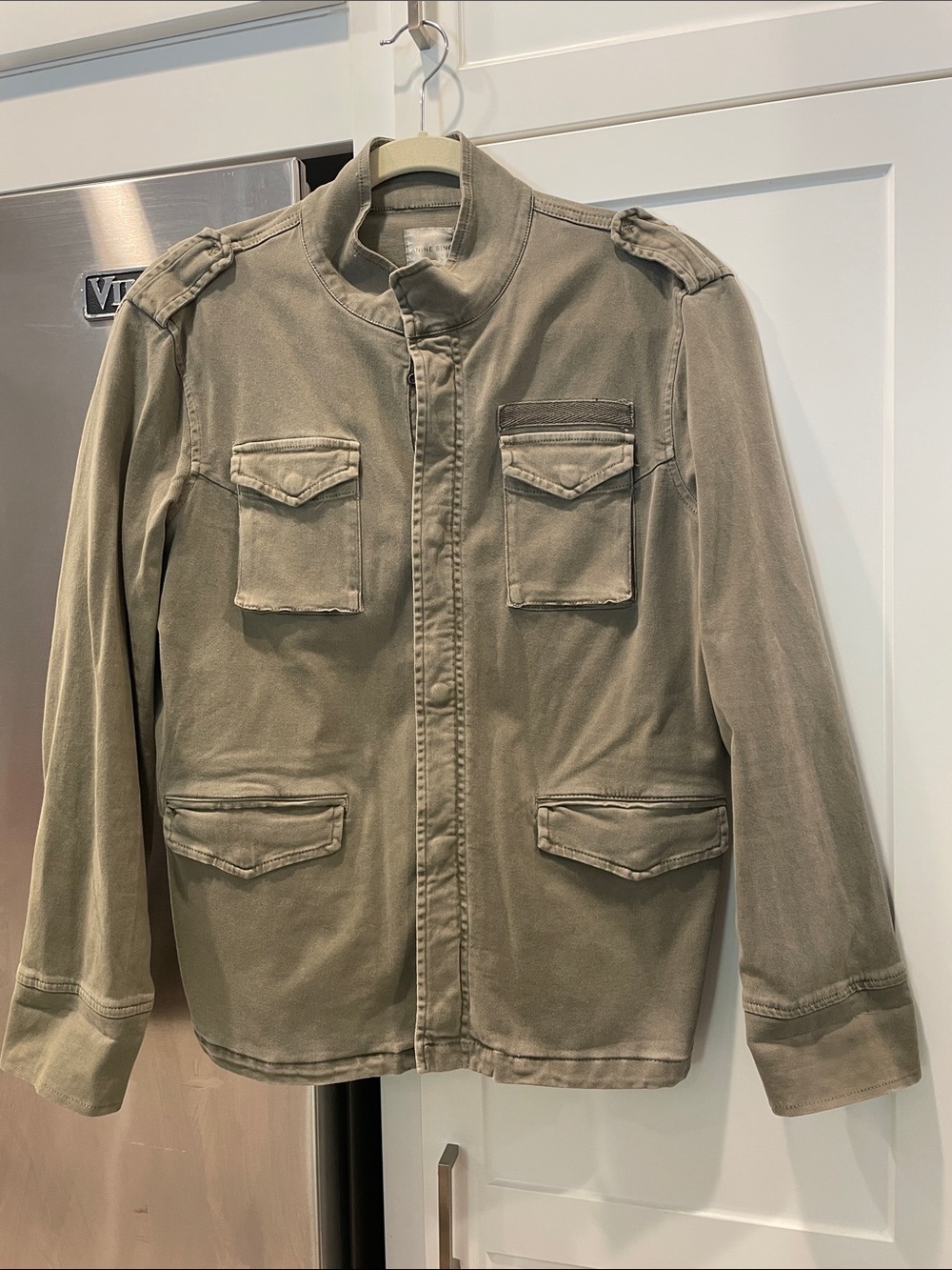Anine Bing Washed Olive Utility Field Jacket - Picture 3 of 8
